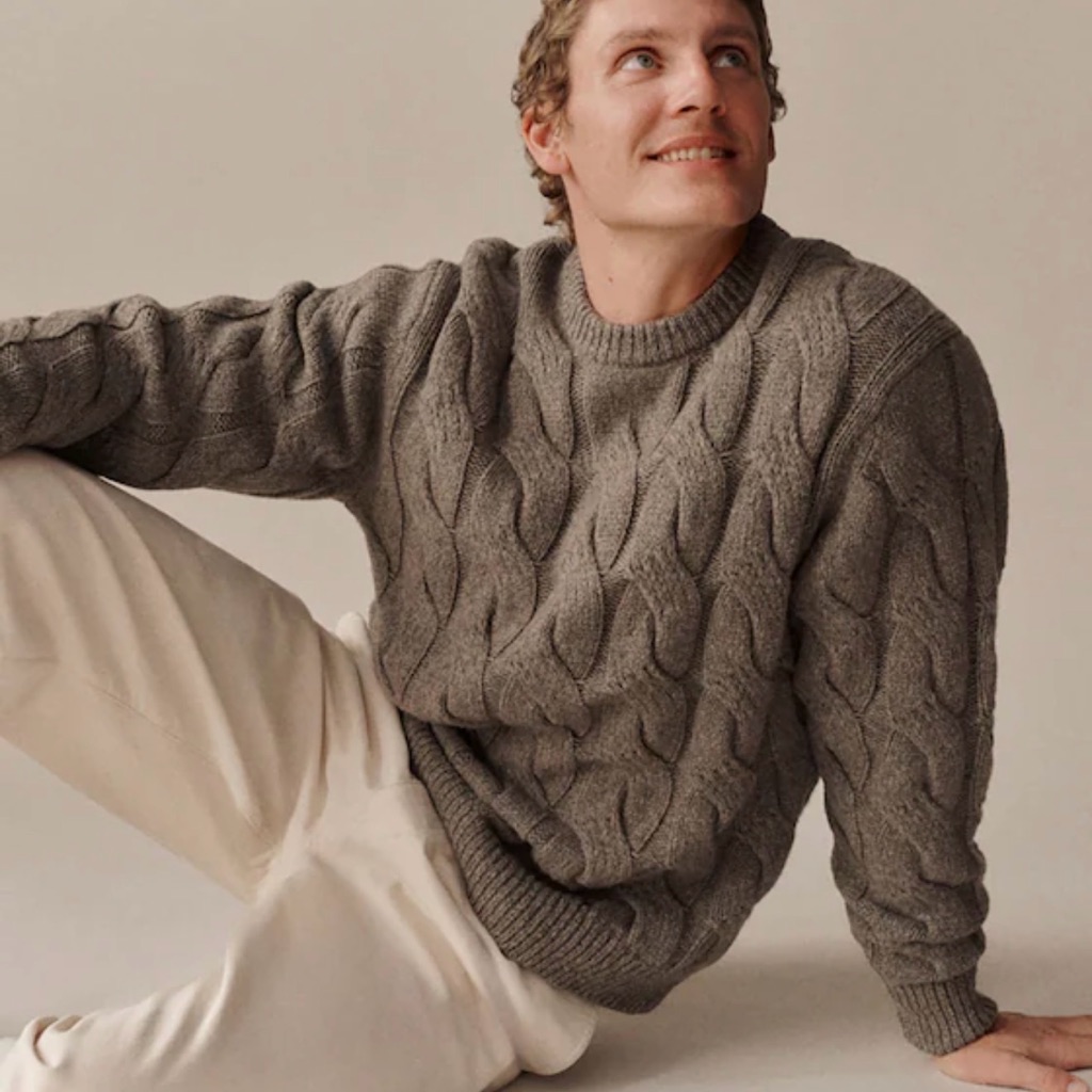 Madewell M Cable-Knit Crewneck Sweater Ny132